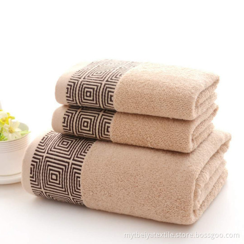 Hand Towel And Bath Towel 3pcs Of Cotton Towel Set In Gift Box Custom logo